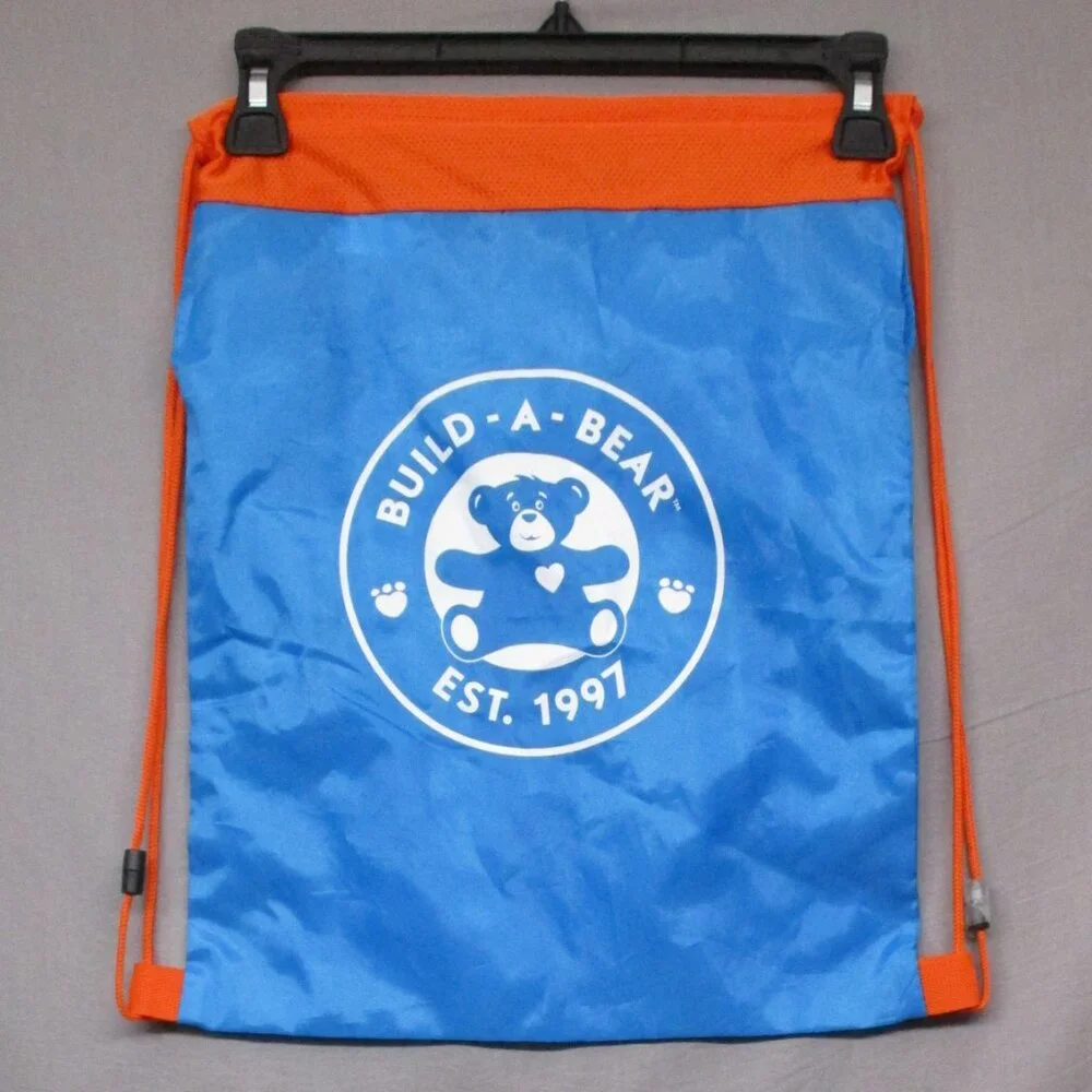Build A‎ Bear Draw String Back Pack Blue